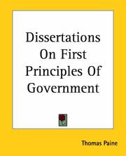 Dissertations On First Principles Of Government