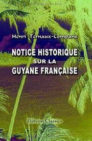 Notice historique sur la Guyane française