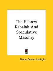 The Hebrew Kabalah And Speculative Masonry