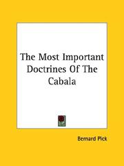 The Most Important Doctrines of the Cabala