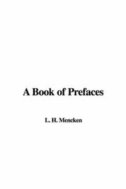 A Book of Prefaces