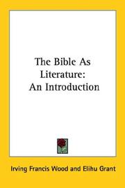 The Bible As Literature