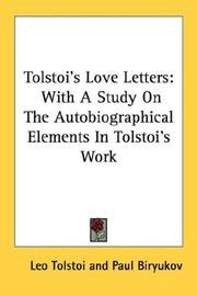 Tolstoi's love letters