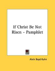 If Christ Be Not Risen - Pamphlet