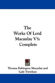 The Works Of Lord Macaulay V5