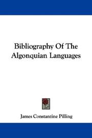 Bibliography of the Algonquian languages