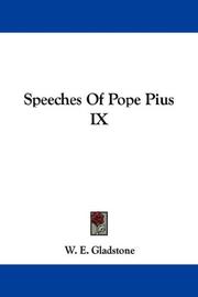 Speeches of Pope Pius IX