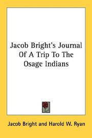 Jacob Bright's Journal Of A Trip To The Osage Indians