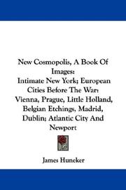 New Cosmopolis, A Book Of Images: Intimate New York; European Cities Before The War