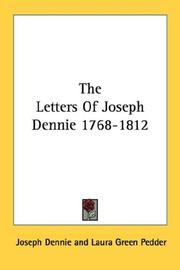 The letters of Joseph Dennie, 1768-1812