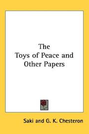 The Toys of Peace and other papers