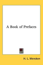 A book of prefaces