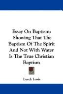 Essay on baptism