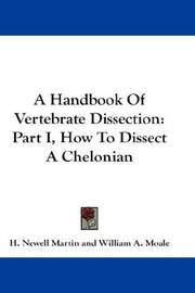 A Handbook Of Vertebrate Dissection