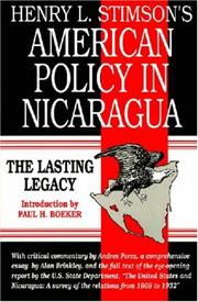 Henry L. Stimson's American policy in Nicaragua