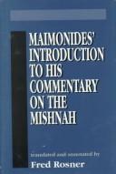 Maimonides' Introduction to his commentary on the Mishnah