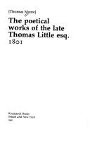 The poetical works of the late Thomas Little, esq