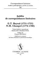 Inédits de correspondances littéraires