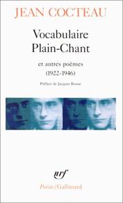 Vocabularie / Plain Chant (Collection Poesie)