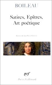 Satires, épîtres, art poétique