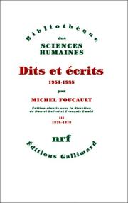 Dits et écrits, 1954-1988