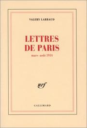 Lettres de Paris, mars-août 1914