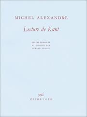 Lecture de Kant