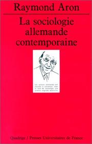 La sociologie allemande contemporaine