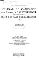 Journal de campagne de l'amiral de Bauffremont, prince de Listenois, dans les pays barbaresques (1766)