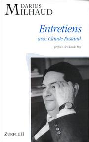 Entretiens avec Claude Rostand