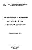 Correspondence de Lamartine avec Charles Dupin et documents épistolaires
