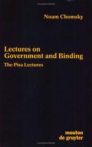 Lectures on government and binding