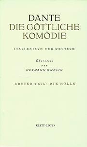 Die Göttliche Komödie, 3 Bde., Bd.1, Die Hölle
