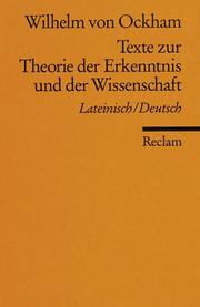 Texte zur Theorie der Erkenntnis und der Wissenschaft