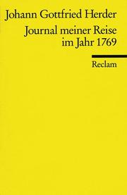 Journal meiner Reise im Jahre 1769/Johann Gottfried Herder