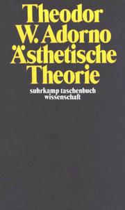 Ästhetische Theorie (Suhrkamp Taschenbücher Wissenschaft, Nr.2,)