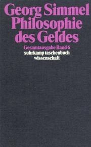 Gesamtausgabe 06. Philosophie des Geldes