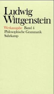 Werkausgabe, 8 Bde., Bd.4, Philosophische Grammatik