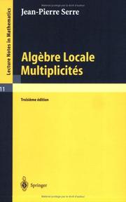 Algèbre locale, multiplicités