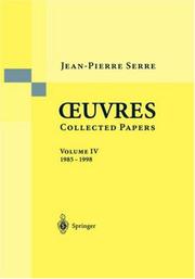 Oeuvres - Collected Papers: Volume 1