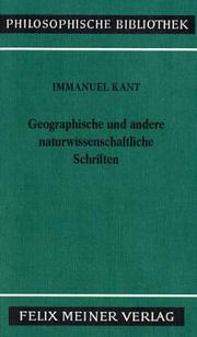 Geographische und andere naturwissenschaftliche Schriften