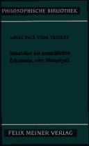 Naturlehre des menschlichen Erkennens, oder, Metaphysik