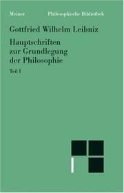 Hauptschriften zur Grundlegung der Philosophie