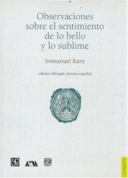 Observaciones sobre el sentimiento de lo bello y lo sublime