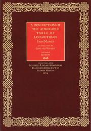 A Description of the Admirable Table of Logarithmes