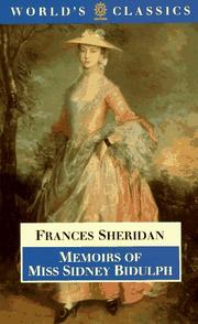 Memoirs of Miss Sidney Biddulph