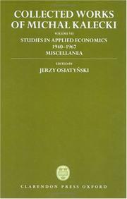 Studies in applied economics, 1940-1967