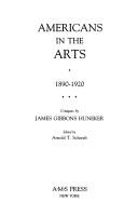 Americans in the arts, 1890-1920