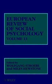 European Review of Social Psychology, European Review of Social Psychology V11 (European Review of Social Psychology)