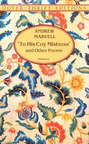 "To his coy mistress" and other poems